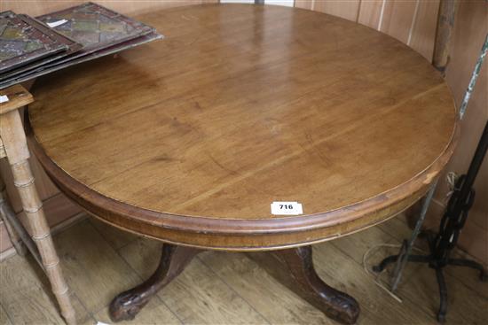 A Victorian mahogany breakfast table